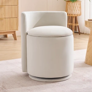 Velvet Fabric Swivel Accent Chair, Barrel Vanity Chair with Curved Backrest Upholstered Storage for Primary Living Velvet Fabric Swivel Accent Chair, Barrel Vanity Chair with Curved Backrest Upholstered Storage for Primary Living
