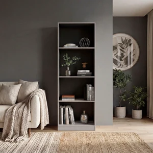 Positano 4 Shelf Storage Bookshelf, Wenge, Particle Board, Display Shelving Etageres Positano 4 Shelf Storage Bookshelf, Wenge, Particle Board, Display Shelving Etageres