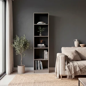 Positano 5 Shelf Storage Bookshelf, Wenge, Particle Board, Display Shelving Etageres Positano 5 Shelf Storage Bookshelf, Wenge, Particle Board, Display Shelving Etageres