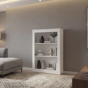 Bookcase with Shelves, Storage Bookshelf, White, Particle Board, Display Shelving Etageres Bookcase with Shelves, Storage Bookshelf, White, Particle Board, Display Shelving Etageres
