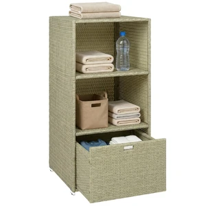 Valet Pool Towel Rack, Water Resistant Plastic Rattan Wicker Storage Organizer Indoor Outdoor Spa and Tub Accessory Valet Pool Towel Rack, Water Resistant Plastic Rattan Wicker Storage Organizer Indoor Outdoor Spa and Tub Accessory
