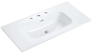 Integrated Ceramic Basin, Drain Assembly Not Included, Glossy White, Sinks Integrated Ceramic Basin, Drain Assembly Not Included, Glossy White, Sinks