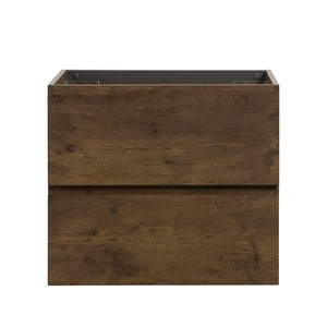 Wall Mount Cabinet Without Basin, Color with Two Drawers Pre Assembled, Walnut, Melamine, Vanities Wall Mount Cabinet Without Basin, Color with Two Drawers Pre Assembled, Walnut, Melamine, Vanities