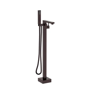 Freestanding Bathtub Faucet with Hand Shower, Oil-Rubbed Bronze, Metal, Freestanding Tub Faucets Freestanding Bathtub Faucet with Hand Shower, Oil-Rubbed Bronze, Metal, Freestanding Tub Faucets