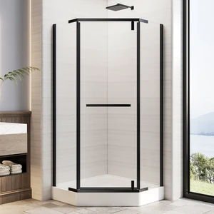 36 Inch 36 Inch 72 Neo Angle Shower Door, Corner Shower Door 4 Tempered Glass with Explosion Proof Film Stainless 36 Inch 36 Inch 72 Neo Angle Shower Door, Corner Shower Door 4 Tempered Glass with Explosion Proof Film Stainless