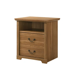 Nightstand 1 pc Open Top Shelf Metal Handle Walnut Finish Furniture, Engineered Wood and Particle Board Nightstand 1 pc Open Top Shelf Metal Handle Walnut Finish Furniture, Engineered Wood and Particle Board