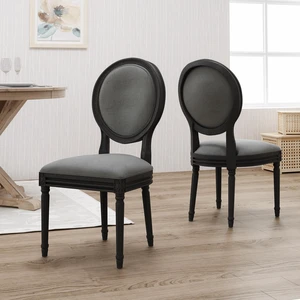 Round Back Chair, Dark Gray, Fabric, Seating for Dining Round Back Chair, Dark Gray, Fabric, Seating for Dining