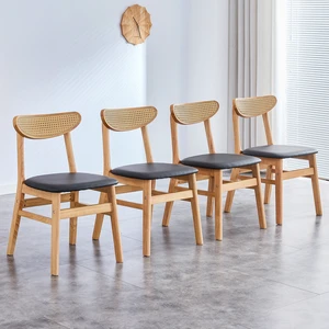 Solid Dining Chair, Small Curved Back Cushion and Shape Match Perfectly with Any and Everyday Use, Wood, Rubber Wood Solid Dining Chair, Small Curved Back Cushion and Shape Match Perfectly with Any and Everyday Use, Wood, Rubber Wood