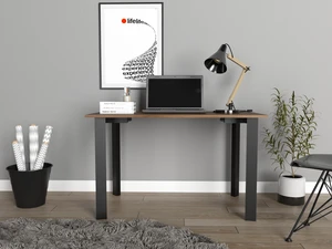 Marrakech Writing Desk, Four Steel Legs, Brown, Particle Board, Desks Work Surfaces Marrakech Writing Desk, Four Steel Legs, Brown, Particle Board, Desks Work Surfaces