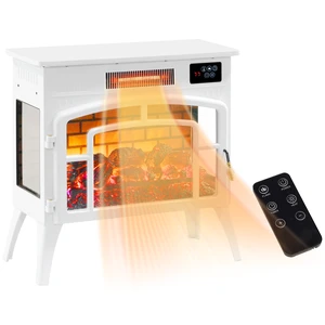 Electric Fireplace Stove, 22 Inch Freestanding Portable Infrared Fireplace Heater with Realistic Flame Effect Electric Fireplace Stove, 22 Inch Freestanding Portable Infrared Fireplace Heater with Realistic Flame Effect