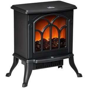 17 Inch Freestanding Electric Fireplace Stove, Fire Place Heater with Realistic Logs and Flame Effect and Overheat 17 Inch Freestanding Electric Fireplace Stove, Fire Place Heater with Realistic Logs and Flame Effect and Overheat