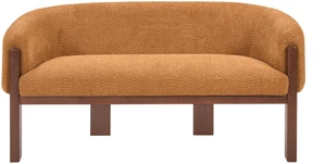 Boucle Loveseat, Curved Upholstered Settee Sofa with Solid Rubber Wood Legs 63.25 Inch Compact Accent Couch for Living Boucle Loveseat, Curved Upholstered Settee Sofa with Solid Rubber Wood Legs 63.25 Inch Compact Accent Couch for Living