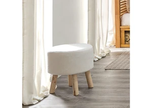 2 pc Footstool Angled Legs Foam Upholstered and Natural Finish Living Furniture, White Natural, Foam, Polyester 2 pc Footstool Angled Legs Foam Upholstered and Natural Finish Living Furniture, White Natural, Foam, Polyester