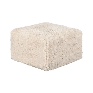 Ottoman High Density Compressed Foam Faux Fur Sand Color Living 1 pc Ottoman High Density Compressed Foam Faux Fur Sand Color Living 1 pc