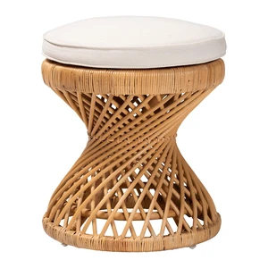 Bohemian Honey Rattan Footstool, Ottomans Bohemian Honey Rattan Footstool, Ottomans