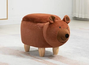 Blake the Bear Storage Ottoman, Brown, Faux Fur Blake the Bear Storage Ottoman, Brown, Faux Fur