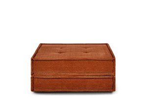 Functional Square Corduroy Ottoman Rust, Polyester Functional Square Corduroy Ottoman Rust, Polyester