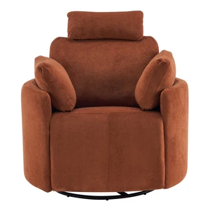 Manual Swivel Glider Recliner Chair with Adjustable Headrest and Removable Arm Pillows, Degree Rocking Armchair Manual Swivel Glider Recliner Chair with Adjustable Headrest and Removable Arm Pillows, Degree Rocking Armchair