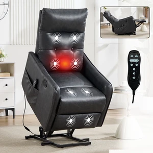 Single Motor Power Lift Recliner Chair with Massage and Heat for Elderly, Heavy Duty Motion Mechanism and One USB Single Motor Power Lift Recliner Chair with Massage and Heat for Elderly, Heavy Duty Motion Mechanism and One USB
