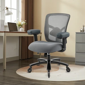 Big and Tall Mesh Chair, Ergonomic Wide Seat Desk Chair with Armrests Adjustable Lumbar Support Metal Base Silent Big and Tall Mesh Chair, Ergonomic Wide Seat Desk Chair with Armrests Adjustable Lumbar Support Metal Base Silent