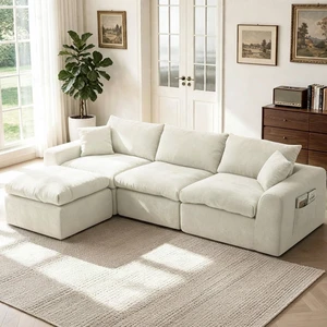 110 Inch Modular Sectional Sofa, l Shape Convertible Couch with Chaise Lounge Density Foam Upholstered Corner Sofa 110 Inch Modular Sectional Sofa, l Shape Convertible Couch with Chaise Lounge Density Foam Upholstered Corner Sofa