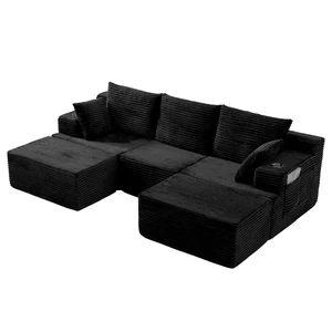 103 Inch Modular Sectional Couches for Living, Deep Seat Compression Sofa with High Density Memory Foam Upholstered 103 Inch Modular Sectional Couches for Living, Deep Seat Compression Sofa with High Density Memory Foam Upholstered