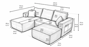 100.39 Inch Cloud Sectional Sofa with Shape Chaise, Modular Sofa Wite Deep Seat Combination Assembly Required 100.39 Inch Cloud Sectional Sofa with Shape Chaise, Modular Sofa Wite Deep Seat Combination Assembly Required