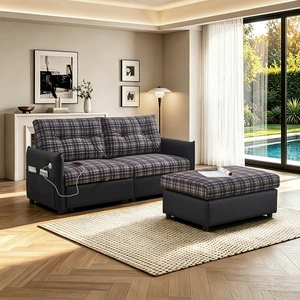 Sleeper Sofa, 69.7 Inch Pull Out Storage Sectional Expandable Sofa Bed with Ottoman Functional Futon for Small Spaces Sleeper Sofa, 69.7 Inch Pull Out Storage Sectional Expandable Sofa Bed with Ottoman Functional Futon for Small Spaces