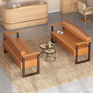 2 Piece Salon Waiting Bench Set, 57.83 Inch Mid Century Reception Sofa Bench with Tufted Backrest and Nailhead Trim 2 Piece Salon Waiting Bench Set, 57.83 Inch Mid Century Reception Sofa Bench with Tufted Backrest and Nailhead Trim