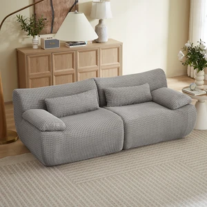 Loveseat Sofa, Cloud Couches for Living Modular Sectional Sofa, Grey, Corduroy Loveseat Sofa, Cloud Couches for Living Modular Sectional Sofa, Grey, Corduroy