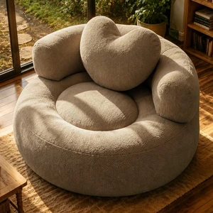 Round Chaise Lounge Chair, Corduroy Floor Sofa Deep Seat Compressed Circle Barrel Chair Assembly Sleeper Cloud Sofa Round Chaise Lounge Chair, Corduroy Floor Sofa Deep Seat Compressed Circle Barrel Chair Assembly Sleeper Cloud Sofa