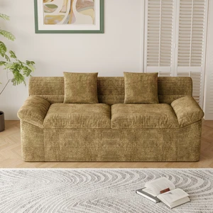 Inch3setaser Sofa, Chenille Deep Seat Couches Loveseat Sofa Assembly 1 pcs for Living Conference, Mustard Yellow, Foam Inch3setaser Sofa, Chenille Deep Seat Couches Loveseat Sofa Assembly 1 pcs for Living Conference, Mustard Yellow, Foam