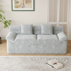 Inch3setaser Sofa, Chenille Deep Seat Couches Loveseat Sofa Assembly 1 pcs for Living Conference, Light Grey, Foam Inch3setaser Sofa, Chenille Deep Seat Couches Loveseat Sofa Assembly 1 pcs for Living Conference, Light Grey, Foam