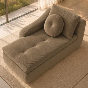 66 Inch Left Facing Chaise Lounge with Double Cushioned Seat, Tufted Button Design Two Back Cushions for Study Living 66 Inch Left Facing Chaise Lounge with Double Cushioned Seat, Tufted Button Design Two Back Cushions for Study Living