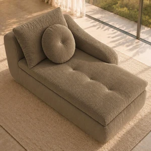 66 Inch Right Facing Chaise Lounge with Double Cushioned Seat, Tufted Button Design Two Back Cushions for Study Living 66 Inch Right Facing Chaise Lounge with Double Cushioned Seat, Tufted Button Design Two Back Cushions for Study Living