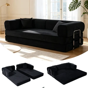 Convertible Sofa Bed, Folding Floor Couch Corduroy Fold Out Couch Bed Futon Sleeper Mattress with Pillows Sofa Convertible Sofa Bed, Folding Floor Couch Corduroy Fold Out Couch Bed Futon Sleeper Mattress with Pillows Sofa