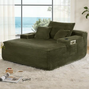 Convertible Chaise Lounge Chair with Wide Armrest and Throw Pillows, Sleeper Sofa Bed Armchair with Cup Holder Convertible Chaise Lounge Chair with Wide Armrest and Throw Pillows, Sleeper Sofa Bed Armchair with Cup Holder