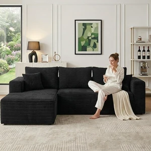 96 Inch Modular Sectional Sofa with l Shape Chaise, Sectional Couches for Living and DIY Frameless Cloud Couch 96 Inch Modular Sectional Sofa with l Shape Chaise, Sectional Couches for Living and DIY Frameless Cloud Couch