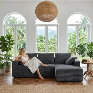 96 Inch Modular Sectional Sofa with l Shape Chaise, Sectional Couches for Living and DIY Frameless Cloud Couch 96 Inch Modular Sectional Sofa with l Shape Chaise, Sectional Couches for Living and DIY Frameless Cloud Couch