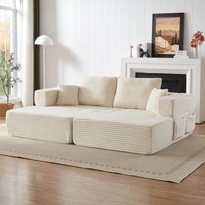 Modular Configurable Sofa L-Shaped Sectional, Convertible Seater Foam Lounge Removable Armrests with Storage Pockets Modular Configurable Sofa L-Shaped Sectional, Convertible Seater Foam Lounge Removable Armrests with Storage Pockets