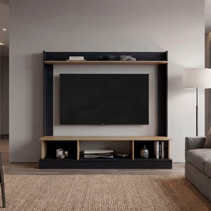 TV Entertainment Center Media Console with Storage, Wenge, Particle Board, TV Entertainment Furniture TV Entertainment Center Media Console with Storage, Wenge, Particle Board, TV Entertainment Furniture