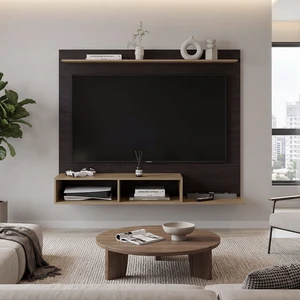 TV Entertainment Center Media Console with Storage, Wenge, Particle Board, TV Entertainment Furniture TV Entertainment Center Media Console with Storage, Wenge, Particle Board, TV Entertainment Furniture