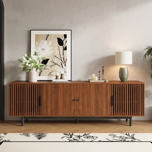 78 Inch TV Stand for Tvs, TV Console for Living Media Console with Soft Closing Hinges Adjustable Shelves Stand 78 Inch TV Stand for Tvs, TV Console for Living Media Console with Soft Closing Hinges Adjustable Shelves Stand