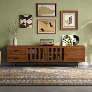 78 Inch TV Stand for Tvs, TV Console for Living Media Console with Two Drawers Soft Closing Hinges and Adjustable 78 Inch TV Stand for Tvs, TV Console for Living Media Console with Two Drawers Soft Closing Hinges and Adjustable