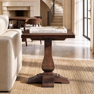 19.5 Inch End Table Java Reclaimed, Brown, Wood 19.5 Inch End Table Java Reclaimed, Brown, Wood