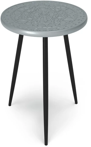 Northview Solid Side Table, Grey, Wood and Metal Northview Solid Side Table, Grey, Wood and Metal
