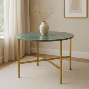 Nesting Table with Golden Metal Frame 17 Inch Height and Side Table Space Saving Design for Living, Décor, Green Nesting Table with Golden Metal Frame 17 Inch Height and Side Table Space Saving Design for Living, Décor, Green