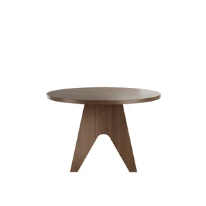 46.8 Inch Round Dining Table, Walnut, MDF and Particle Board 46.8 Inch Round Dining Table, Walnut, MDF and Particle Board