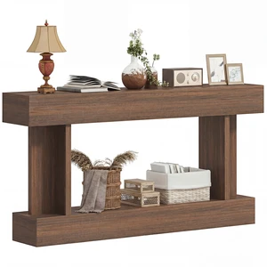 63 Inch Entryway Table, Narrow Console Tables for Entryway Sofa Behind Couch with Storage Shelf for Living, Brown 63 Inch Entryway Table, Narrow Console Tables for Entryway Sofa Behind Couch with Storage Shelf for Living, Brown