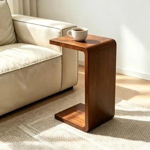 13.77 Inch Shaped Coffee Table, Convertible Side End Table Snack Laptop for Living Walnut Finish, Walnut, Rubber Wood 13.77 Inch Shaped Coffee Table, Convertible Side End Table Snack Laptop for Living Walnut Finish, Walnut, Rubber Wood